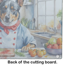Load image into Gallery viewer, Australian Cattle Dog The Chef Glass Cutting Boards – Durable, Decorative Kitchen Art