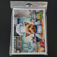 Load image into Gallery viewer, Australian Terrier The Chef Greeting Cards - Blank Note Cards – 8-Pack of Artist-Designed Cards with Envelopes