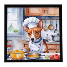 Load image into Gallery viewer, Basenji The Chef Framed Metal Print