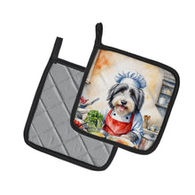 Load image into Gallery viewer, Bearded Collie The Chef Pot Holders - Set of 2 Decorative Kitchen Helpers | Made in the USA