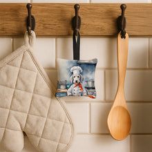Load image into Gallery viewer, Bedlington Terrier The Chef Hanging Square Fabric Ornament 3.5 × 3.5