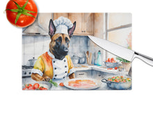 Load image into Gallery viewer, Belgian Malinois The Chef Glass Cutting Boards – Durable, Decorative Kitchen Art