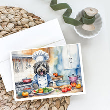 Load image into Gallery viewer, Bergamasco Sheepdog The Chef Greeting Cards - Blank Note Cards – 8-Pack of Artist-Designed Cards with Envelopes