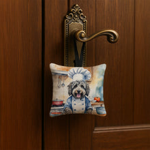 Load image into Gallery viewer, Bergamasco Sheepdog The Chef Hanging Square Fabric Ornament 3.5 × 3.5