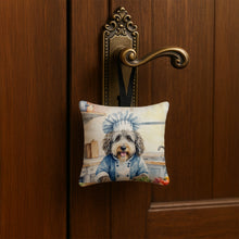 Load image into Gallery viewer, Bergamasco Sheepdog The Chef Hanging Square Fabric Ornament 3.5 × 3.5
