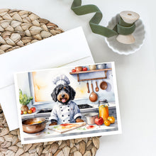 Load image into Gallery viewer, Bernedoodle The Chef Greeting Cards - Blank Note Cards – 8-Pack of Artist-Designed Cards with Envelopes