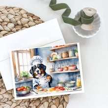 Load image into Gallery viewer, Bernese Mountain Dog The Chef Greeting Cards - Blank Note Cards – 8-Pack of Artist-Designed Cards with Envelopes