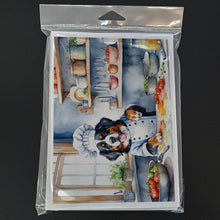 Load image into Gallery viewer, Bernese Mountain Dog The Chef Greeting Cards - Blank Note Cards – 8-Pack of Artist-Designed Cards with Envelopes