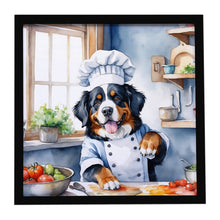 Load image into Gallery viewer, Bernese Mountain Dog The Chef Framed Metal Print