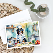 Load image into Gallery viewer, Bernese Mountain Dog The Chef Greeting Cards - Blank Note Cards – 8-Pack of Artist-Designed Cards with Envelopes