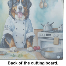 Load image into Gallery viewer, Bernese Mountain Dog The Chef Glass Cutting Boards – Durable, Decorative Kitchen Art