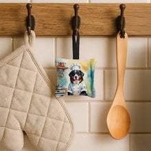 Load image into Gallery viewer, Bernese Mountain Dog The Chef Hanging Square Fabric Ornament 3.5 × 3.5