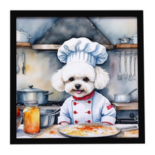 Load image into Gallery viewer, Bichon Frise The Chef Framed Metal Print