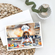 Load image into Gallery viewer, Bloodhound The Chef Greeting Cards - Blank Note Cards – 8-Pack of Artist-Designed Cards with Envelopes