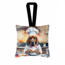 Load image into Gallery viewer, Bloodhound The Chef Hanging Square Fabric Ornament 3.5 × 3.5