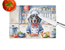 Load image into Gallery viewer, Bluetick Coonhound The Chef Glass Cutting Boards – Durable, Decorative Kitchen Art