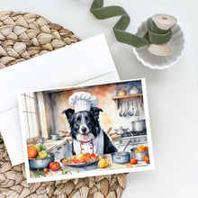 Load image into Gallery viewer, Border Collie The Chef Greeting Cards - Blank Note Cards – 8-Pack of Artist-Designed Cards with Envelopes