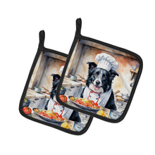 Load image into Gallery viewer, Border Collie The Chef Pot Holders - Set of 2 Decorative Kitchen Helpers | Made in the USA