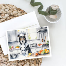 Load image into Gallery viewer, Borzoi The Chef Greeting Cards - Blank Note Cards – 8-Pack of Artist-Designed Cards with Envelopes
