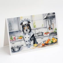 Load image into Gallery viewer, Borzoi The Chef Greeting Cards - Blank Note Cards – 8-Pack of Artist-Designed Cards with Envelopes