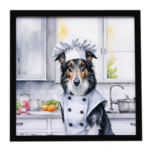 Load image into Gallery viewer, Borzoi The Chef Framed Metal Print