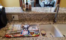 Load image into Gallery viewer, Boston Terrier The Chef Dish Drying Mat