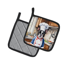 Load image into Gallery viewer, Boston Terrier The Chef Pot Holders - Set of 2 Decorative Kitchen Helpers | Made in the USA