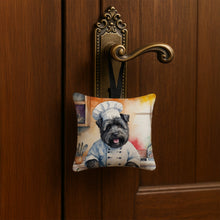 Load image into Gallery viewer, Bouvier des Flandres The Chef Hanging Square Fabric Ornament 3.5 × 3.5