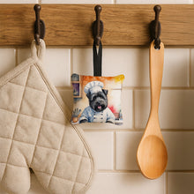 Load image into Gallery viewer, Bouvier des Flandres The Chef Hanging Square Fabric Ornament 3.5 × 3.5