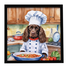 Load image into Gallery viewer, Boykin Spaniel The Chef Framed Metal Print