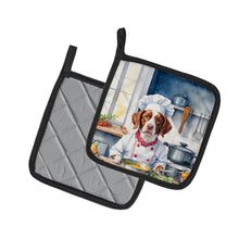 Load image into Gallery viewer, Brittany Spaniel The Chef Pot Holders - Set of 2 Decorative Kitchen Helpers | Made in the USA