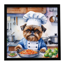 Load image into Gallery viewer, Brussels Griffon The Chef Framed Metal Print