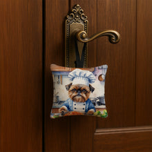 Load image into Gallery viewer, Brussels Griffon The Chef Hanging Square Fabric Ornament 3.5 × 3.5