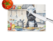 Load image into Gallery viewer, Cairn Terrier The Chef Glass Cutting Boards – Durable, Decorative Kitchen Art