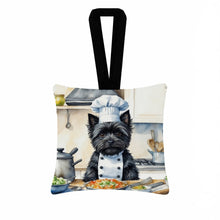 Load image into Gallery viewer, Cairn Terrier The Chef Hanging Square Fabric Ornament 3.5 × 3.5