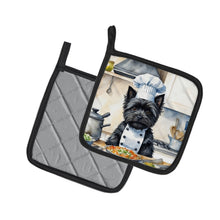 Load image into Gallery viewer, Cairn Terrier The Chef Pot Holders - Set of 2 Decorative Kitchen Helpers | Made in the USA