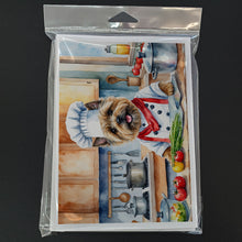Load image into Gallery viewer, Cairn Terrier The Chef Greeting Cards - Blank Note Cards – 8-Pack of Artist-Designed Cards with Envelopes