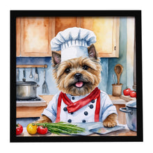 Load image into Gallery viewer, Cairn Terrier The Chef Framed Metal Print