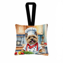 Load image into Gallery viewer, Cairn Terrier The Chef Hanging Square Fabric Ornament 3.5 × 3.5
