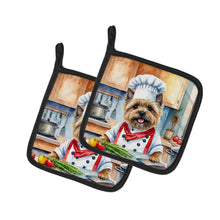 Load image into Gallery viewer, Cairn Terrier The Chef Pot Holders - Set of 2 Decorative Kitchen Helpers | Made in the USA