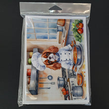 Load image into Gallery viewer, Cavalier Spaniel The Chef Greeting Cards - Blank Note Cards – 8-Pack of Artist-Designed Cards with Envelopes