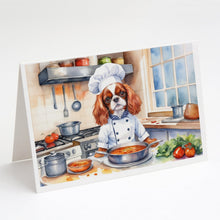 Load image into Gallery viewer, Cavalier Spaniel The Chef Greeting Cards - Blank Note Cards – 8-Pack of Artist-Designed Cards with Envelopes