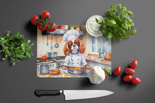 Load image into Gallery viewer, Cavalier Spaniel The Chef Glass Cutting Boards – Durable, Decorative Kitchen Art