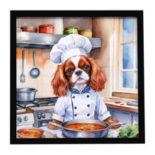 Load image into Gallery viewer, Cavalier Spaniel The Chef Framed Metal Print