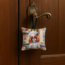 Load image into Gallery viewer, Cavalier Spaniel The Chef Hanging Square Fabric Ornament 3.5 × 3.5