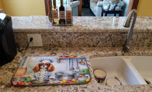 Load image into Gallery viewer, Cavalier Spaniel The Chef Dish Drying Mat