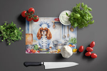 Load image into Gallery viewer, Cavalier Spaniel The Chef Glass Cutting Boards – Durable, Decorative Kitchen Art