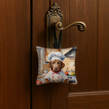 Load image into Gallery viewer, Chesapeake Bay Retriever The Chef Hanging Square Fabric Ornament 3.5 × 3.5