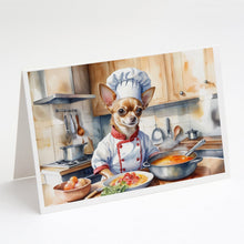 Load image into Gallery viewer, Chihuahua The Chef Greeting Cards - Blank Note Cards – 8-Pack of Artist-Designed Cards with Envelopes