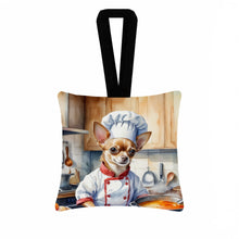 Load image into Gallery viewer, Chihuahua The Chef Hanging Square Fabric Ornament 3.5 × 3.5
